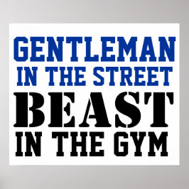Motivatie voor heren en beesten om te trainen poster