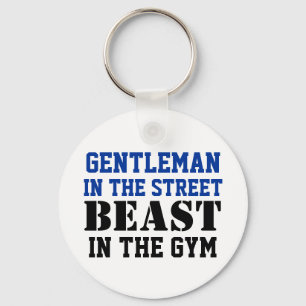 Motivatie voor heren en beesten om te trainen sleutelhanger