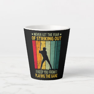 Motivatie voor honkbalspeler latte mok