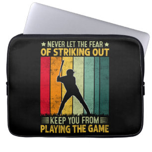 Motivatie voor honkbalspelers laptop sleeve
