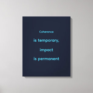 Motivatie voor marine-cyaankwantumingenieurs canvas afdruk