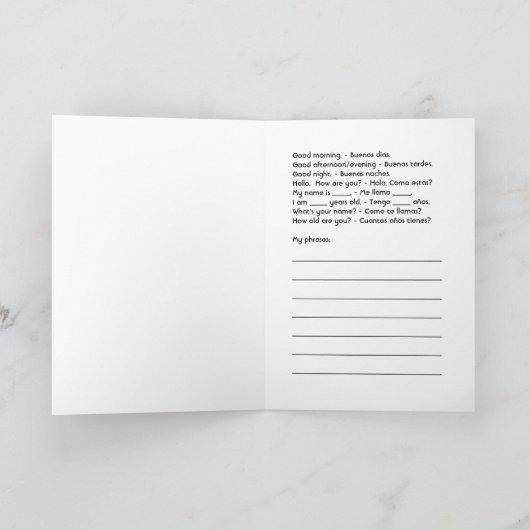 Motivatie voor Spanje - Abraham Lincoln Kaart (Binnen)