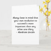 Motivatie voor Spanje - Abraham Lincoln Kaart (Gele Bloem)