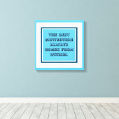 Motivatie voor sport canvas afdruk (Insitu (Houten vloer))