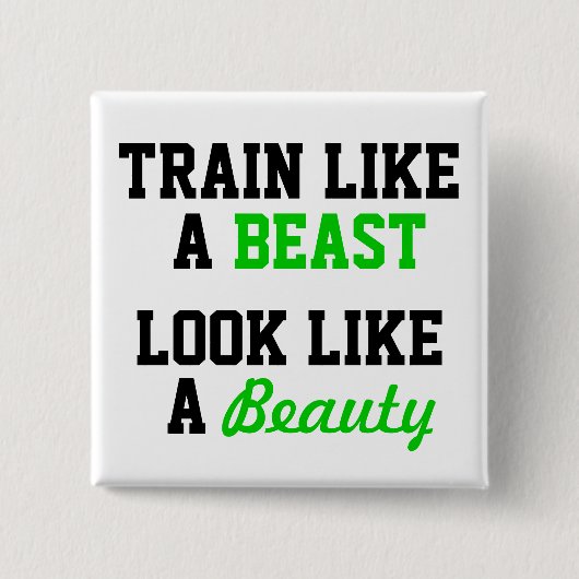 Motivatie voor training vierkante button 5,1 cm (Voorkant)