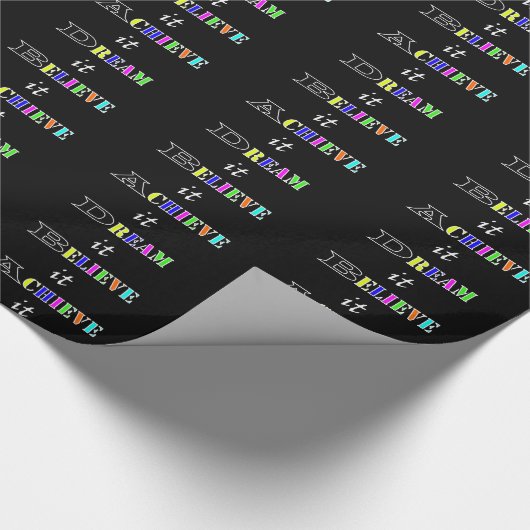 Motivatie voorstellingen en geloof cadeaupapier (Hoek)