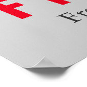 Motivatie vrijheid Citaat Wolf Pop Art Grey Red Poster (Hoek)