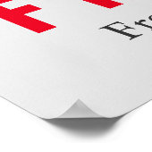 Motivatie vrijheid Citaat Wolf Pop Art Grey Red Poster (Hoek)