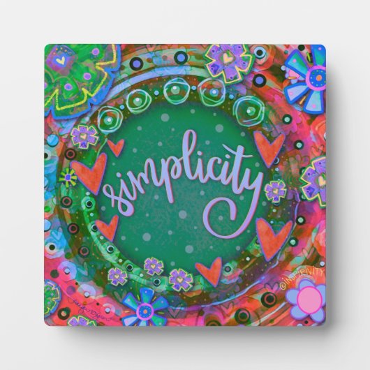 Motivatie Vrolijke Eenvoud Bloemen Fotoplaat (Voorkant)