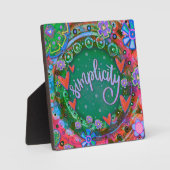 Motivatie Vrolijke Eenvoud Bloemen Fotoplaat (Voorkant)