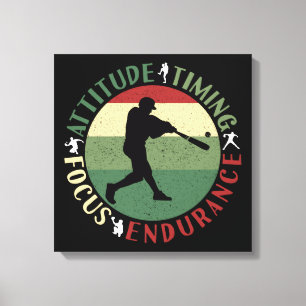 Motivatie Waarden voor Honkbalteams Canvas Afdruk