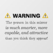 Motivatie waarschuwingsspiegel - positieve bevesti raamsticker (Vel)