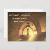 Motivatie WACHT NIET DAT DE KLOK DOET WAT HET DOET Briefkaart (Voorkant / Achterkant)