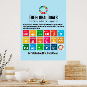 Motivatie Wall Art Global Sustainability Goals Poster