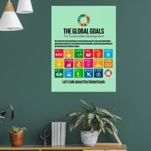 Motivatie Wall Art Global Sustainability Goals Poster (Woonkamer 1)
