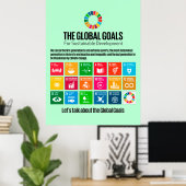 Motivatie Wall Art Global Sustainability Goals Poster (Thuiskantoor)