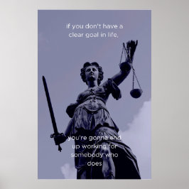 Motivatie wandkunst met goede instelling poster