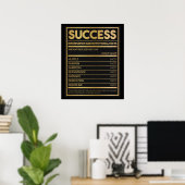 Motivatie wandkunst met succes poster (Thuiskantoor)