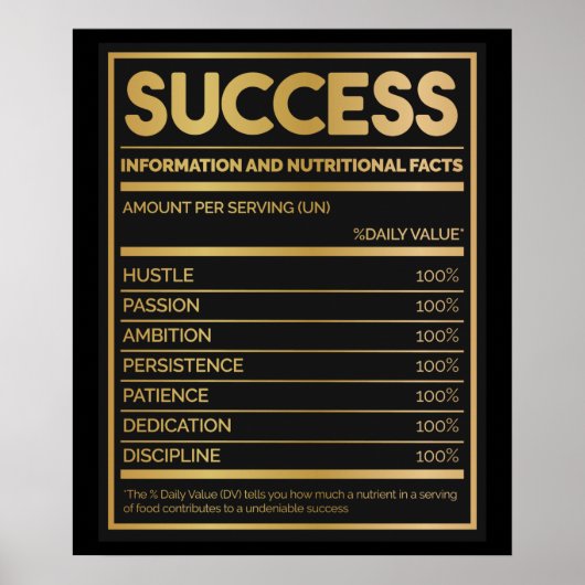 Motivatie wandkunst met succes poster (Voorkant)