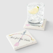 Motivatie Waterverf Bow Arrow Boho Feather Stenen Onderzetter (Zijkant)