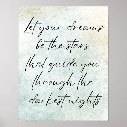 Motivatie Waterverf Inspirerend offerte Poster (Voorkant)