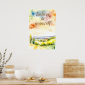 Motivatie Waterverf Wall Art Landscape Poster (Keuken)