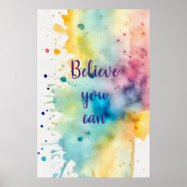 Motivatie Waterverf Wall Art Poster 10
