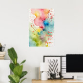 Motivatie Waterverf Wall Art Poster 11 (Thuiskantoor)