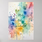 Motivatie Waterverf Wall Art Poster 12 (Voorkant)