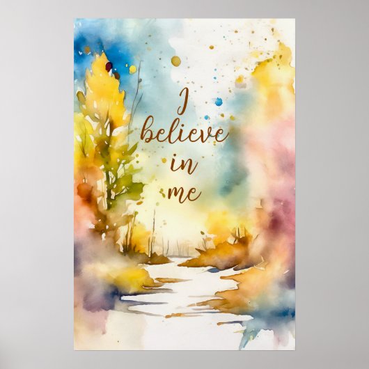 Motivatie Waterverf Wall Art Poster 16 (Voorkant)