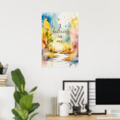 Motivatie Waterverf Wall Art Poster 16 (Thuiskantoor)