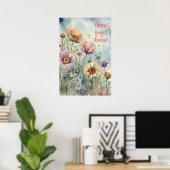 Motivatie Waterverf Wall Art Poster 21 (Thuiskantoor)
