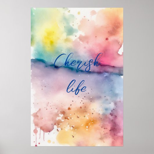 Motivatie Waterverf Wall Art Poster 25 (Voorkant)