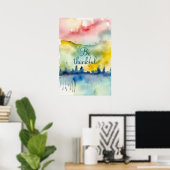 Motivatie Waterverf Wall Art Poster 27 (Thuiskantoor)
