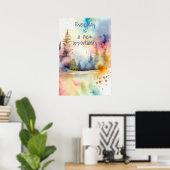 Motivatie Waterverf Wall Art Poster 3 (Thuiskantoor)