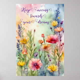 Motivatie Waterverf Wall Art Poster 34