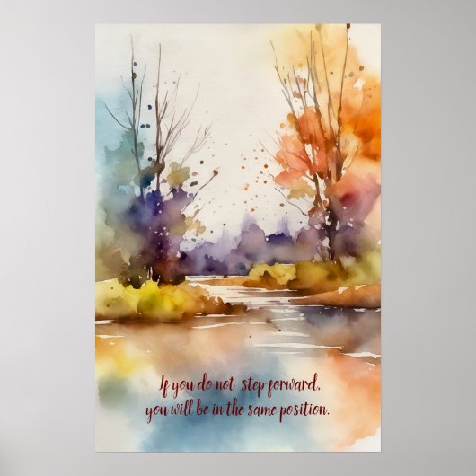 Motivatie Waterverf Wall Art Poster 37 (Voorkant)
