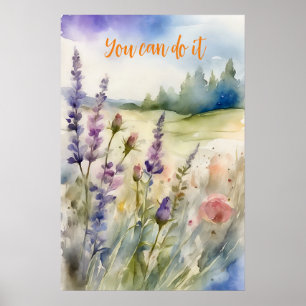Motivatie Waterverf Wall Art Poster 40