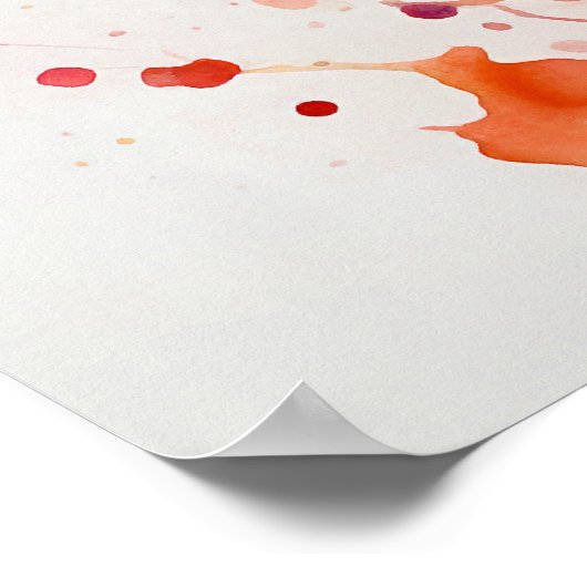 Motivatie Waterverf Wall Art Poster 48 (Hoek)