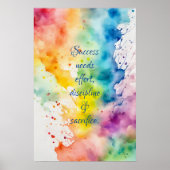 Motivatie Waterverf Wall Art Poster 48 (Voorkant)