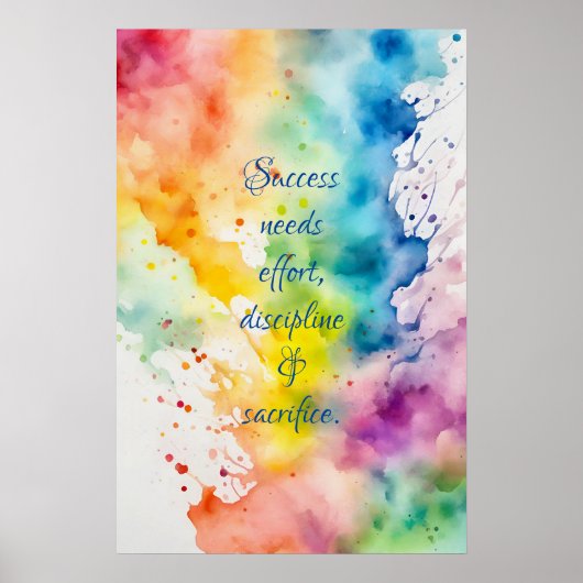 Motivatie Waterverf Wall Art Poster 48 (Voorkant)