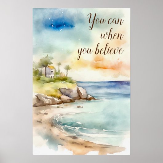 Motivatie Waterverf Wall Art Poster 5 (Voorkant)