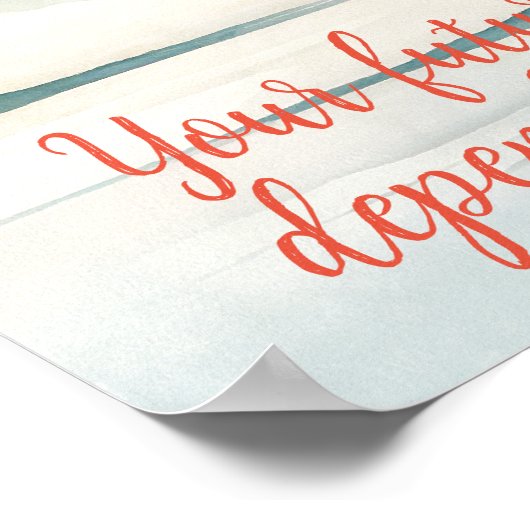 Motivatie Waterverf Wall Art Poster 50 (Hoek)