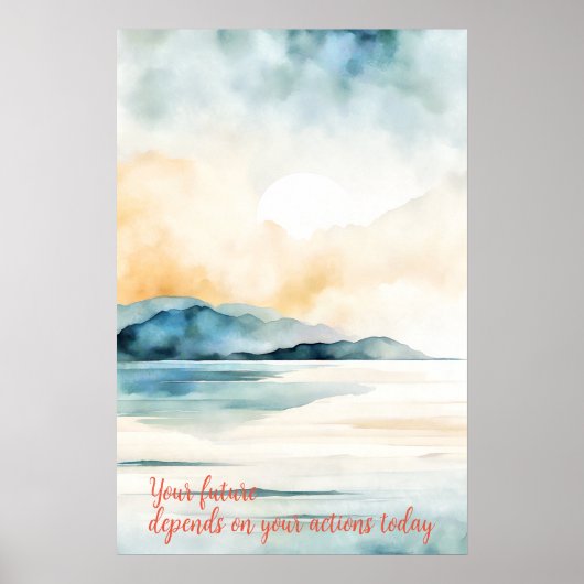 Motivatie Waterverf Wall Art Poster 50 (Voorkant)