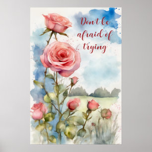 Motivatie Waterverf Wall Art Poster 65