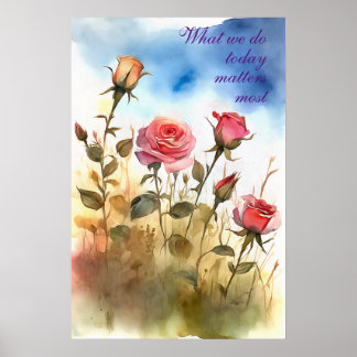 Motivatie Waterverf Wall Art Poster 70