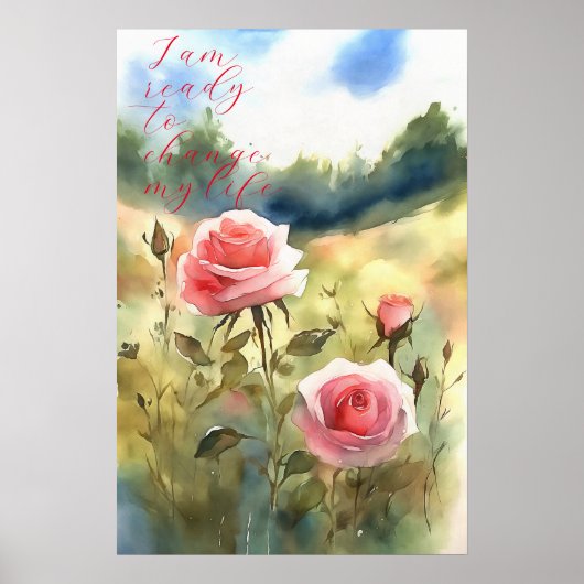Motivatie Waterverf Wall Art Poster 71 (Voorkant)