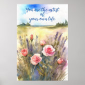 Motivatie Waterverf Wall Art Poster 72 (Voorkant)