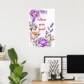 Motivatie Waterverf Wall Art Poster 8 (Thuiskantoor)