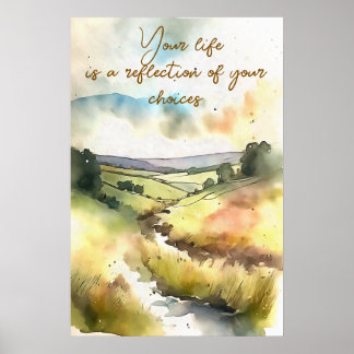 Motivatie Waterverf Wall Art Poster 91